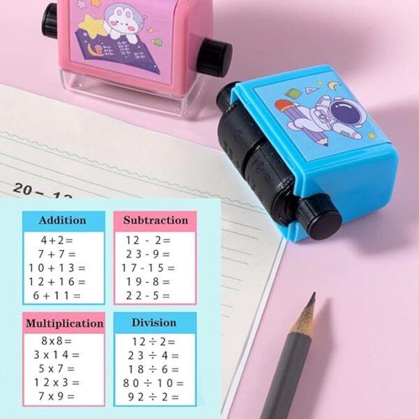 VULE USHTRIMESH MATEMATIKORE - Math Roller Stamp for Addition Subtraction Multiplication Division - Image 6