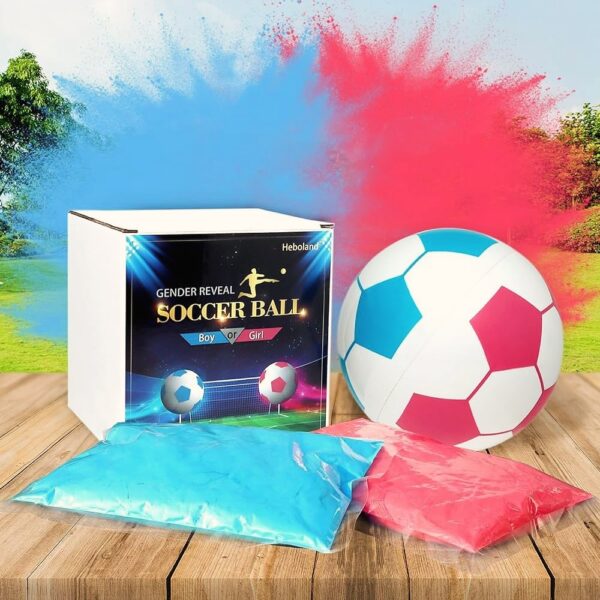 💥Top Futbolli me pudër për Zbulim Gjinie - Gender Reveal Soccer Ball with Powder ⚽️🩷💙 - Image 7